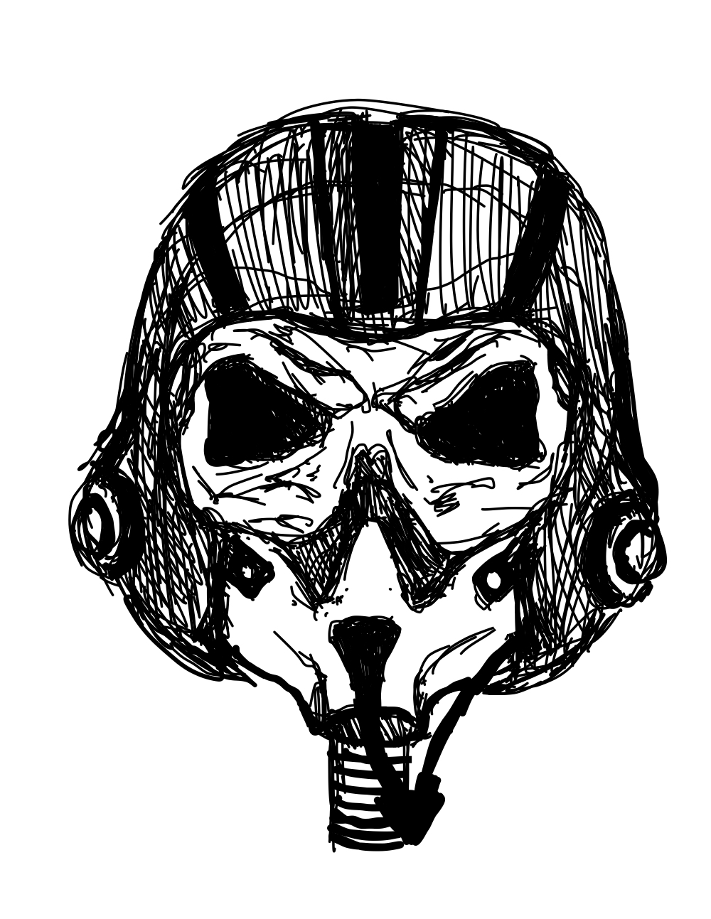 Hand-drawn pilot illustration